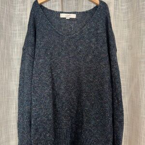 LOFT Multicolor Crewneck Sweater